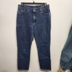 Lee Jeans Womens‎ 16  Tapered Leg Classic Denim Pants Riveted Denim